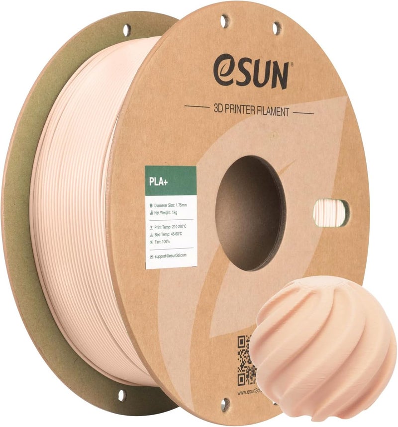eSUN PLA+ Filament 1.75mm 1KG, 3D Printer Filament PLA Plus Dimensional Accuracy +/- 0.03mm, 2.2lbs Cardboard Spool 3D Printing Filament, Fits for Most FDM 3D Printers, Beige - Image 1